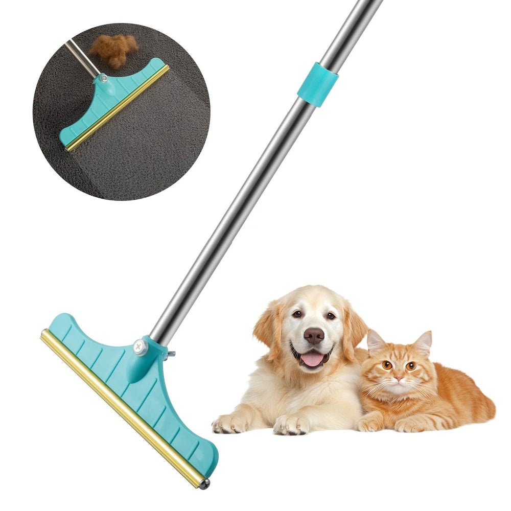 FurBuster Pro — Hands-Free Pet Hair Remover Rake with Adjustable Steel Handle