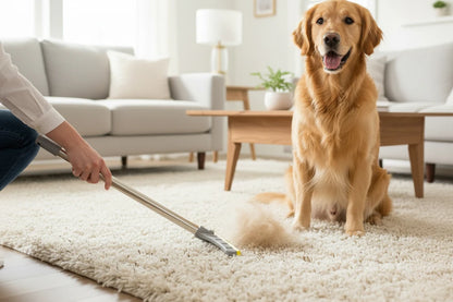 FurBuster Pro — Hands-Free Pet Hair Remover Rake with Adjustable Steel Handle